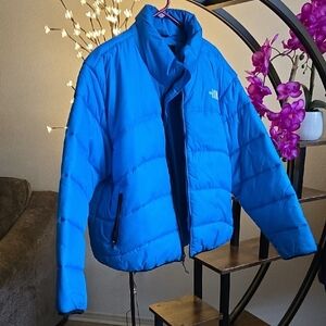 The North Face Vibrant Turquoise Blue Puffer Jacket XXL